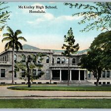 c1910s Honolulu, HI McKinley High School Unposted PC Hawaii Territory TH A188 picture