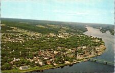Postcard FREDERICTON NEW BRUNSWICK CANADA AERIAL VIEW OVERLOOKING CAPITOL CITY picture