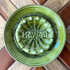 Treasure Craft of Hawaii Vintage Ashtray Green Glaze 4