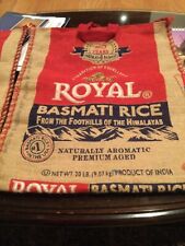 Royal Basmati Rice Burlap Bag Zipper Close Lot Of 2 picture