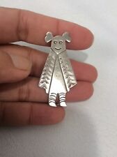 Pretty vintage Native American G.Nelson sterling Silver 925 Stamp Pin Brooch picture