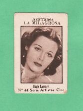 1930's  Hedy Lamarr  La Milagrosa Spanish Tiny Film Star Card  Rare Possible RC picture