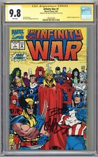 Infinity War #1 (1992) CGC 9.8 NM/M SS 2x Signed by Ron Lim and Jim Starlin picture