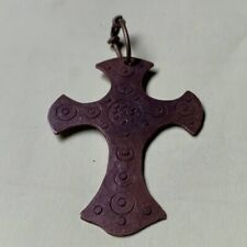 STUNNING RARE EXTREMELY ANCIENT CROSS PENDANT AMULET ARTIFACT AUTHENTIC picture