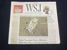 2021 FEBRUARY 20-21 THE WALL STREET JOURNAL - VACCINES EFFECTIVE AFTER ONE DOSE picture