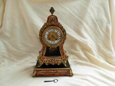 ANTIQUE FRENCH BOULLE MARQUETRY CLOCK,WORKING ORDER,NAPOLEON III ERA. picture