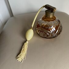 antique perfume atomiser scent bottle art deco cut to clear glass 1920s 1930s picture