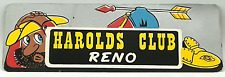 Rare Vintage Harolds Club Reno Bumper Sticker Decal Meyercord Highway Sign picture