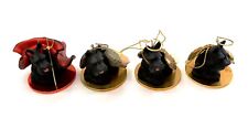 x4 TINY ONES Scottish Terrier SCOTTIE Dog Figurines ~ 3 Angels and 1 Devil picture