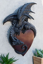 Ebros Mythical Gothic Dragon Heart Wall Plaque Decor Figurine Valentine's Dragon picture