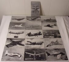 16 Lot Vtg 1940's 1950's USAF NAVY ARMY Aircraft Black & White Trading Cards   picture