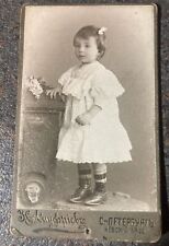 Small Child St. Petersburg Russia Cdv Cabinet Card Photo vintage original nice picture