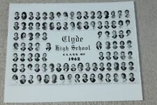 1962 Senior Class Photo Clyde High School Clyde Ohio 8x10 B&W Picture Students picture