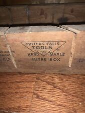 Vintage Millers Falls Tools Wood Hard Maple Mitre Box  USA Durable picture