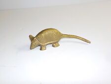 Vintage Brass Armadillo Figurine Paperweight  4 3/4” Head To Tail picture