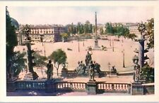 Piazza del Popolo view from the Pincio Rome Italy Postcard  picture