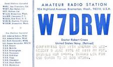 Vintage 1976 Ham Radio QSL QSO Postcard W7DRW - Bremerton, Washington picture