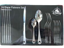 Disney Parks Mickey Icon Flatware 18 Pc. Set Satin Finish Stainless NO FORKS NEW picture
