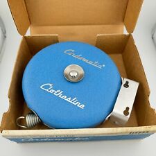 Vintage MCM Cordomatic Clothesline Reel CR-40 Blue 40 FT. LINE - New in Box NOS picture