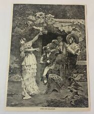 1883 magazine engraving~ SPANISH DANCER After The Bullfight picture