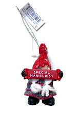 Hallmark Ganz Resin Gnome Dwarf Ornament Personalized Special Manicurist New NWT picture