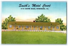 c1940 Smith's Motel Court Crater Road Exterior View Petersburg Virginia Postcard picture