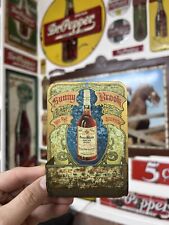 Sunny Brook Pure Rye Bourbon Match Safe 1903 Worlds Fair Old Sign Tin Litho picture