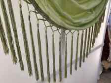 VINTAGE Georgette Beaded Fringe Valance 28Wx18L RARE FIND timeless classic picture