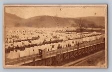 1864 CDV Civil War Prison Camp Elmira New York Moulton & Larkin Photographers picture