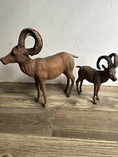 2 Mid Century Leather Wrapped Ram picture