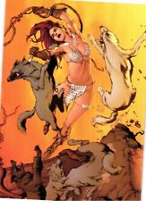 2009 Dynamic Forces Red Sonja and the Wolves Card 35 Years of Red Sonja picture