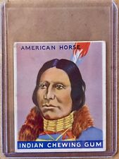 1933 Goudy Indian Chewing Gum ~ #43 American Horse (Sioux) *Blue ~ Excellent picture