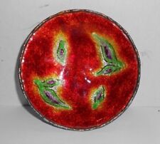 Copper Art Dish Emaux d'Art Limoges Umie Made in France picture