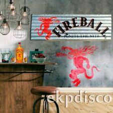 New Fireball Whisky Corrugated Aluminium Metal Sign - Ignite The Nite - Whiskey  picture