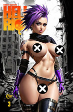 Everette Hartsoe HELL RIOT #3 URBAN WARRIOR HOLOFOIL NSFW-ONLY 35 COPIES PRINTED picture