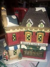 Christmas Village Lighted Holiday Time Bossie’s Gift Shop Holiday Walmart picture