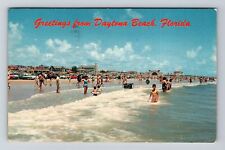 Daytona Beach FL-Florida, Greetings Daytona Beach, Vintage Postcard picture