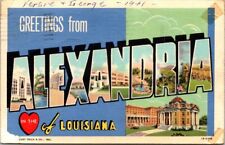 Greetings from Alexandra Louisiana Large Letter Scenes Vintage Postcard picture