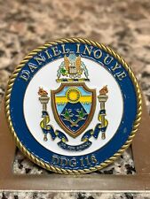 USS Daniel Inouye DDG118 Christening Coin Medal June 22, 2019 Bath Maine picture