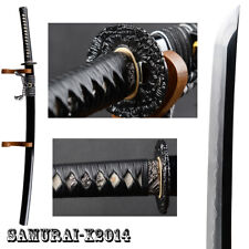 finely polished kobuse sword Japanese damascus steel samurai katana leather ito picture