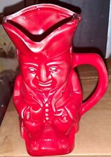 Vintage Large Red Toby Mug Jug Figurine HOM 5 1/4