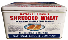 Nabisco National Biscuit Shredded Wheat Collectible Tin 1987 Niagra Fall 1939 picture