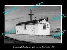 OLD 8x6 HISTORIC PHOTO OF KEENESBURG COLORADO THE RAILROAD DEPOT STATION c1960 picture
