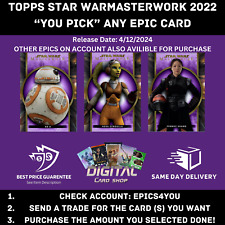 Topps Star Wars Card Trader Masterwork 2022 - YOU PICK any EPIC Card (s) picture