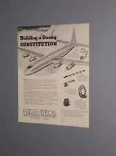 1947 FOOTE BROS. LOCKHEED CONSTITUTION DOUBLE DECKER AIRLINER AD picture