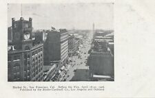 SAN FRANCISCO CA - Market Street Before the April 18-20, 1906 Fire - udb picture