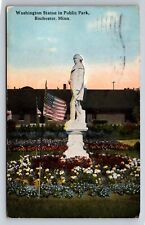 Rochester Minnesota Washington Statue in Mayo Park Posted 1917 Postcard picture