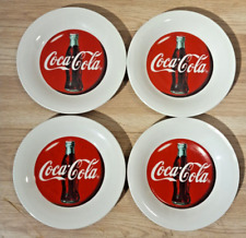 4x Vintage 1996 COCA-COLA PLATE SALAD DESSERT- GIBSON - 7 3/4 INCHES picture