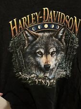 Vintage Harley Davidson Shirt Size Large Made In The USA Widman St Louis Wolf picture