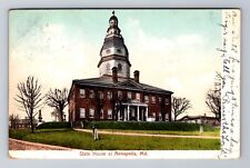 Annapolis MD-Maryland, State House, Antique Vintage c1909 Souvenir Postcard picture